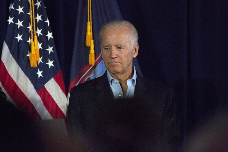 © Reuters. U.S. Vice President Joe Biden speaks at an event for first responders in New York