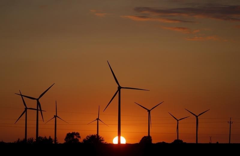 © Reuters. طاقة الرياح قد تمد الاتحاد الأوروبي بربع احتياجاته من الكهرباء بحلول 2030