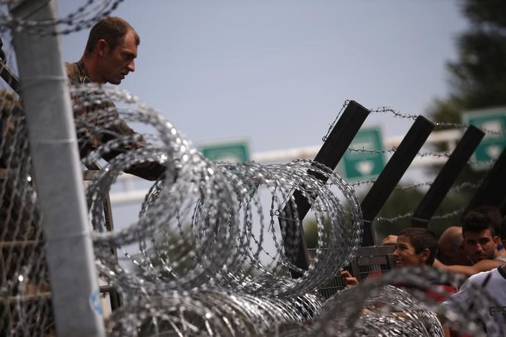 © Reuters. المجر تبدأ في بناء سياج على حدودها مع كرواتيا