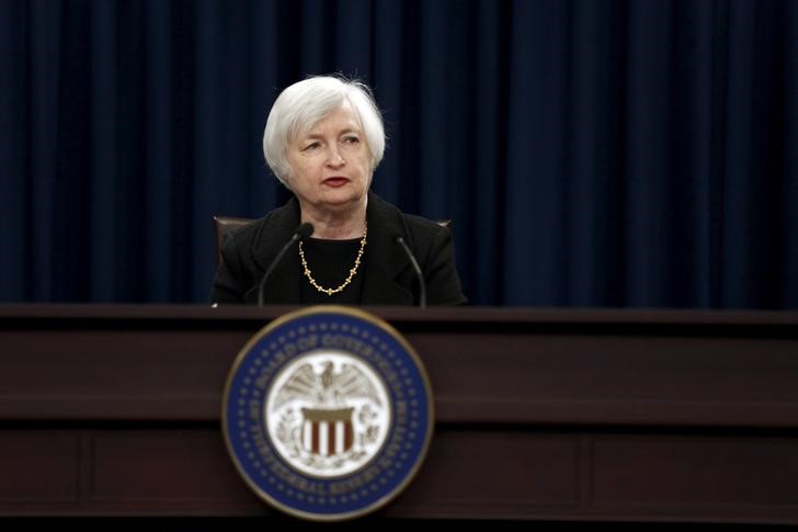 © Reuters. Yellen holds a news conference following the Federal Open Market Committee meeting in Washington