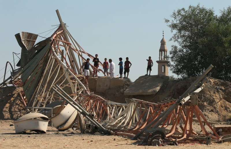 © Reuters. Israel realiza ataques aéreos sobre Gaza tras disparo de cohetes sobre su territorio