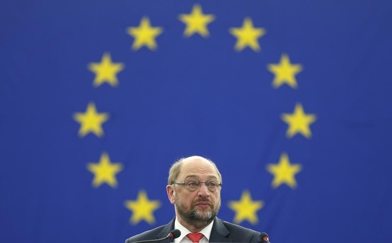 © Reuters. Schulz espera acuerdo de ministros Interior sobre problema migratorio