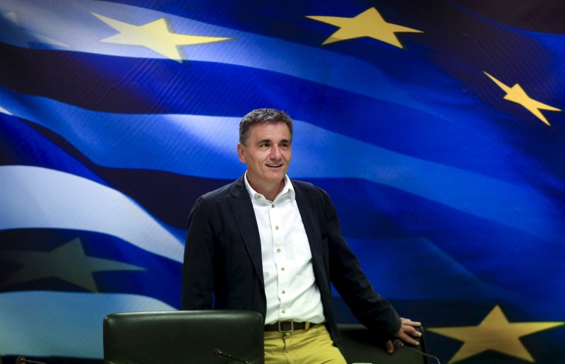 © Reuters. Ex-ministro das Finanças da Grécia Euclid Tsakalotos durante evento em Atenas