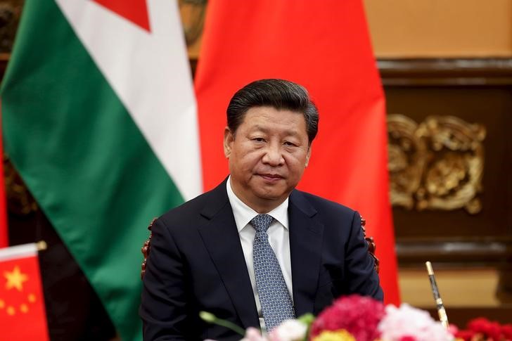 © Reuters. Presidente da China, Xi Jinping, durante cerimônia em Pequim