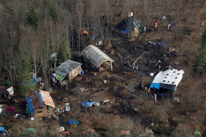 © Reuters. LES PROCÉDURES D'EXPULSION RELANCÉES À NOTRE-DAME-DES-LANDES