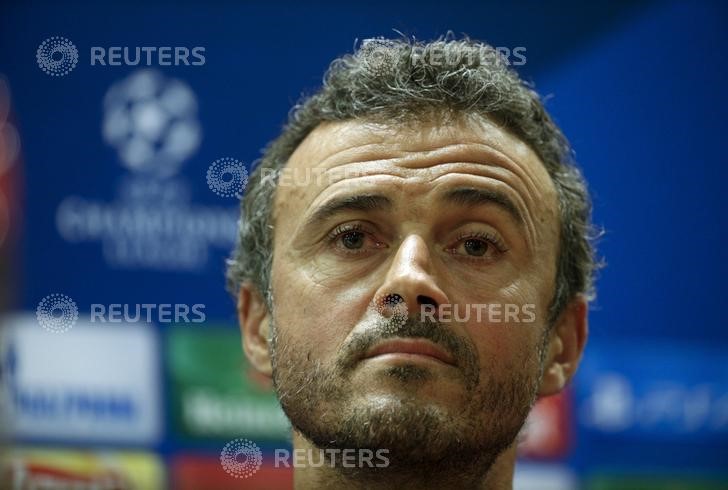 © Reuters. El Barcelona tendrá duro desafío ante el Celta, dice Luis Enrique