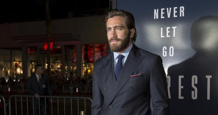 © Reuters. Ator Jake Gyllenhaal posa na pré-estreia de 