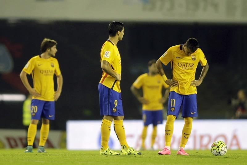 © Reuters. El Celta de Vigo da una lección de fútbol al Barcelona