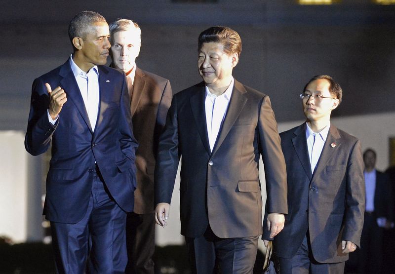 © Reuters. رئيس الصين يصل إلى واشنطن في أول زيارة رسمية للولايات المتحدة
