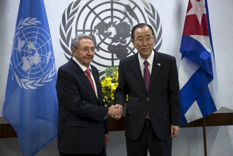© Reuters. Raúl Castro critica en la ONU el embargo de Estados Unidos a Cuba