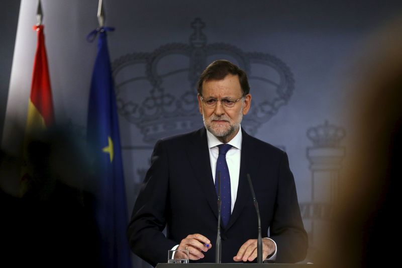 © Reuters. Primeiro-ministro da Espanha, Mariano Rajoy, durante evento em Madri