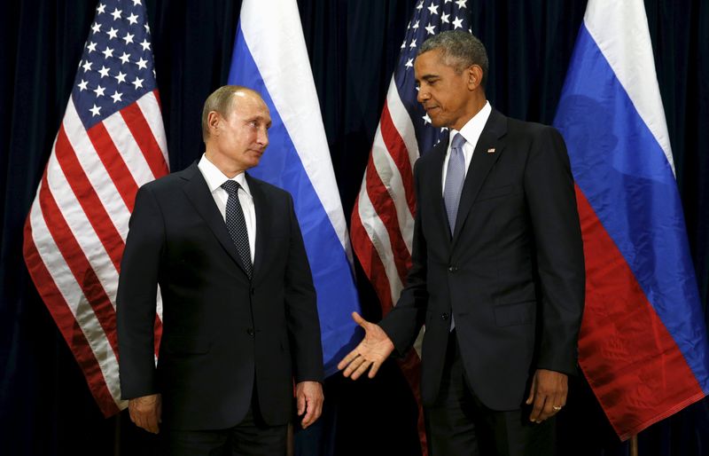 © Reuters. Obama y Putin discrepan sobre la crisis en Siria 
