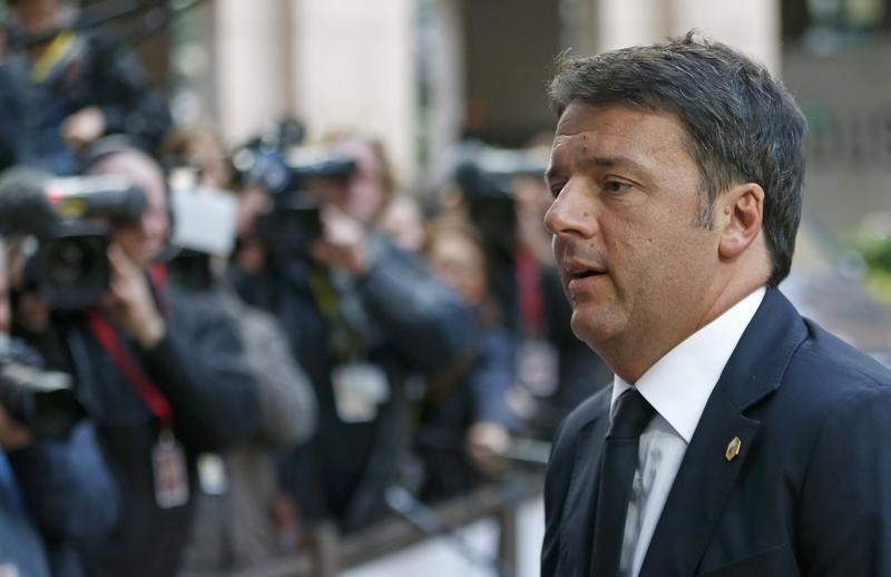 © Reuters. Il premier Matteo Renzi