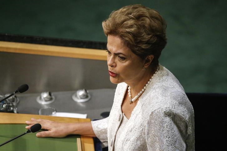 © Reuters. Presidente Dilma Rousseff discursa à Assembleia-Geral da ONU em Nova York