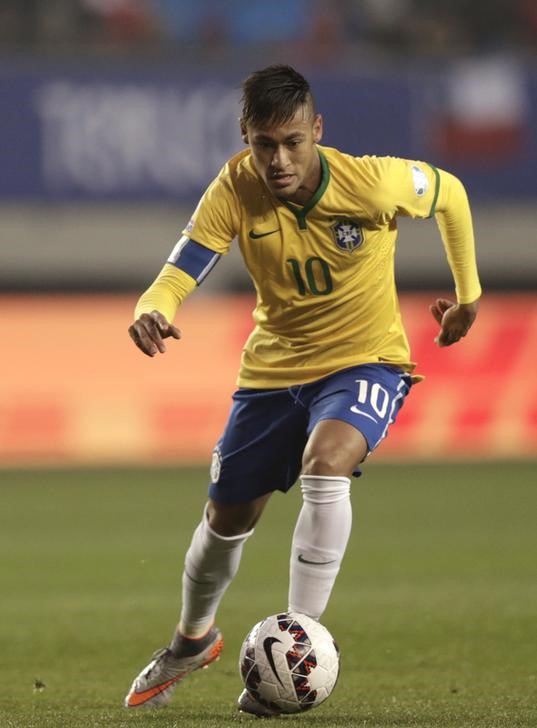 © Reuters. Atacante Neymar em partida da seleção brasileira na Copa América