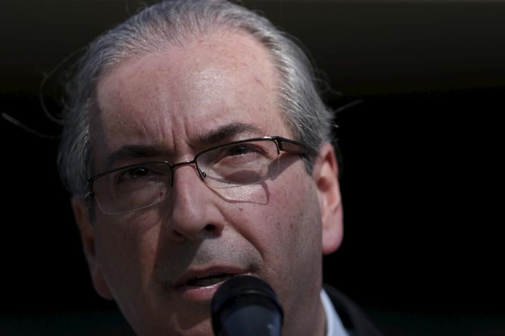 © Reuters. Presidente da Câmara dos Deputados, Eduardo Cunha, discursa em evento em escola pública de Brasília