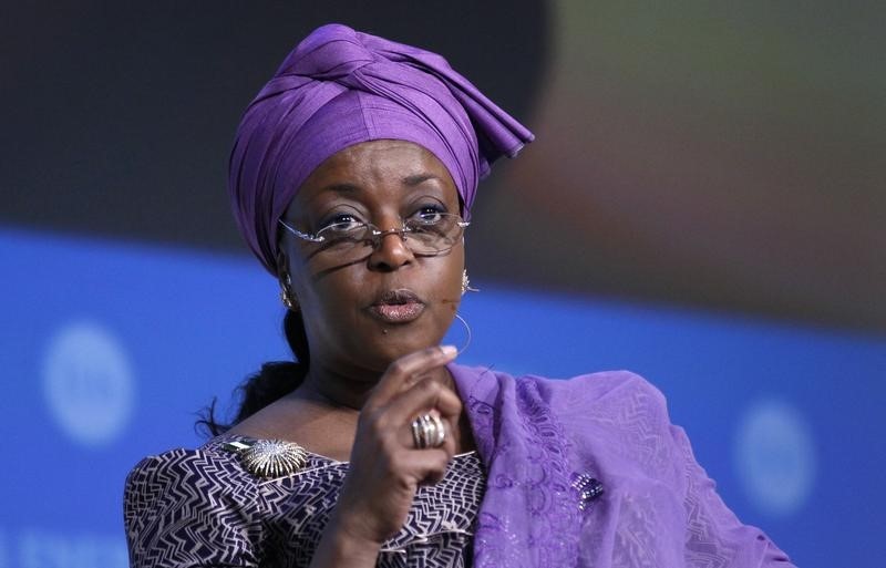 © Reuters. Nigeria's Petroleum Minister and OPEC's alternate president Alison-Madueke speaks at the annual IHS CERAWeek conference in Houston