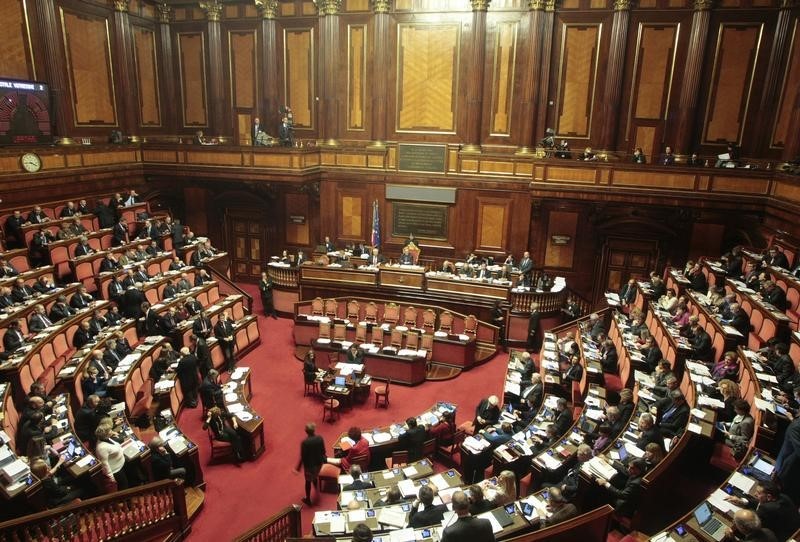 © Reuters. Un'immagine d'archivio del Senato