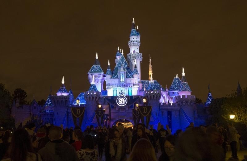 © Reuters. Sleeping Beauty's Castle is pictured during Disneyland's Diamond Celebration in Anaheim
