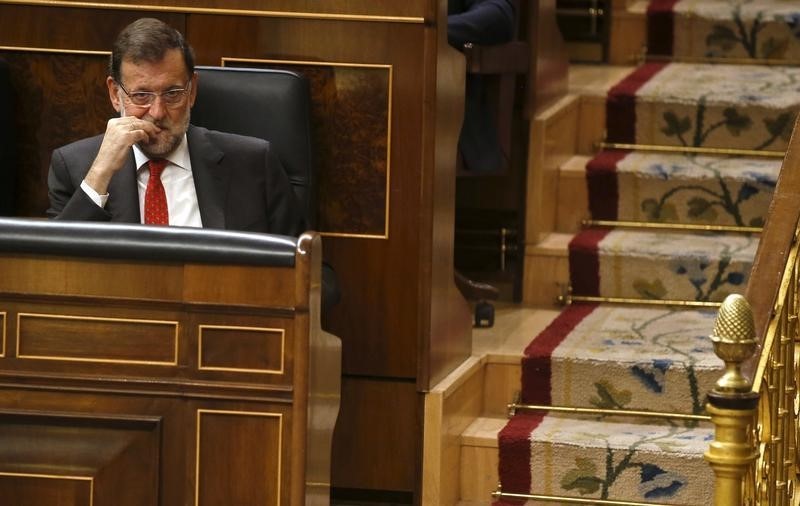 © Reuters. Rajoy reitera la meta de recorte del déficit pese a advertencia de la UE
