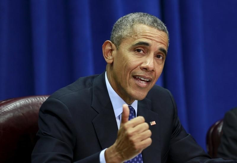 © Reuters. U.S. President Obama speaks during a visit to the Department of Agriculture in Washington 