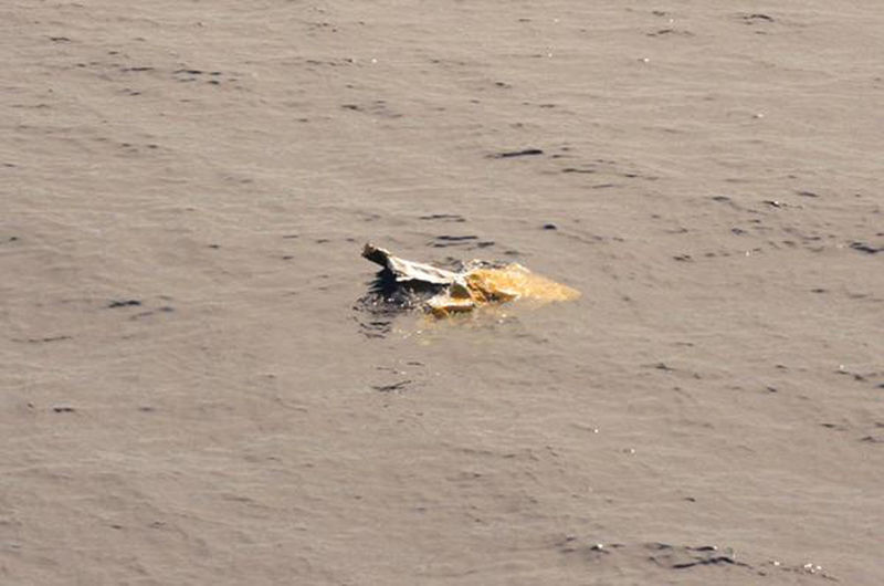 © Reuters. Debris is seen in the water from the El Faro search area in this handout photo provided by the US Coast Guard