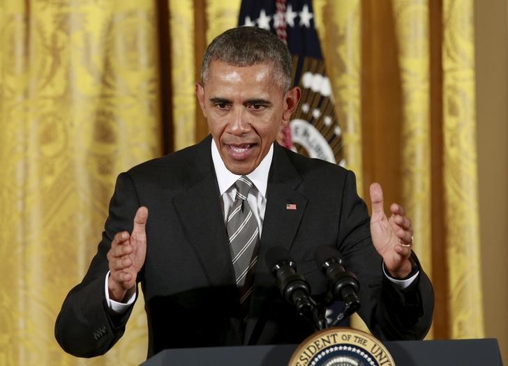 © Reuters. Obama speaks at worker summit at the White House in Washington