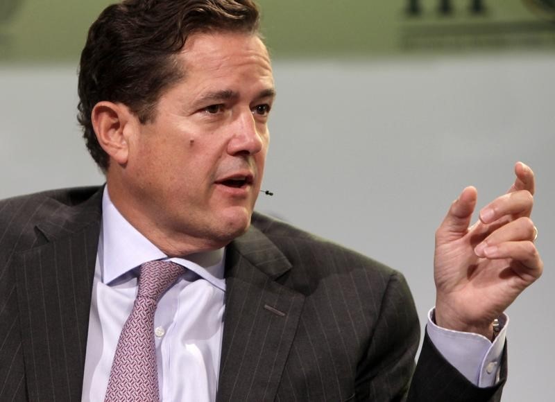 © Reuters. File photo : Jes Staley, the then CEO of JP Morgan Chase Investment Bank, speaks at the IIF meeting