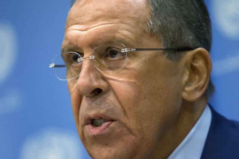 © Reuters. Chanceler russo, Sergei Lavrov, durante Assembleia-Geral da ONU, em Nova York