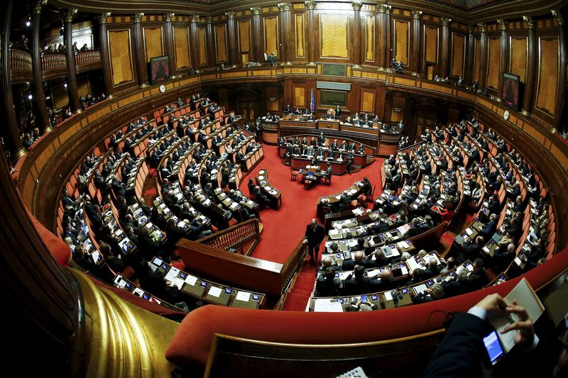 © Reuters. Un'immagine del Senato