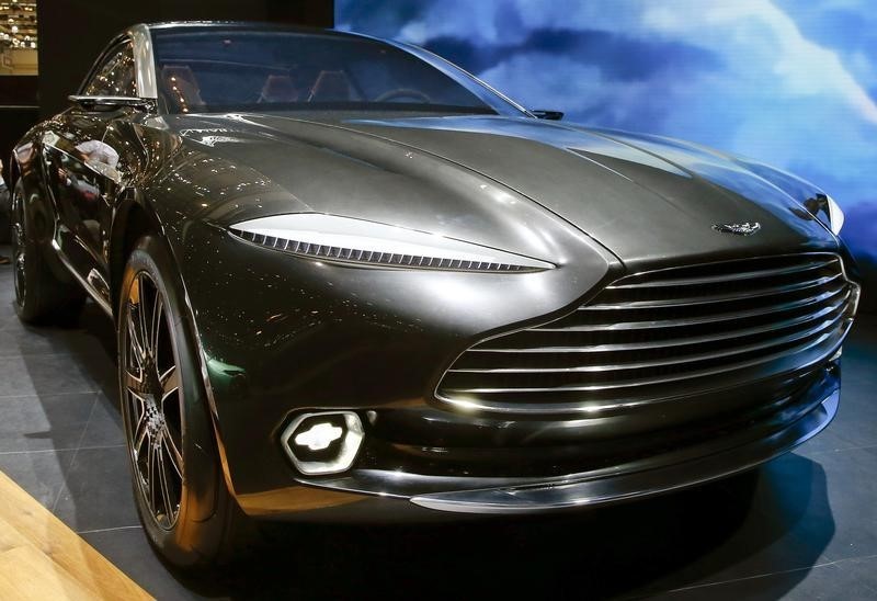 © Reuters. he Aston Martin DBX concept car is seen ahead of the 85th International Motor Show in Geneva