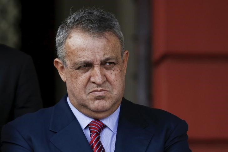 © Reuters. Venezuela's new Oil Minister Eulogio Del Pino attends a meeting at Miraflores Palace in Caracas