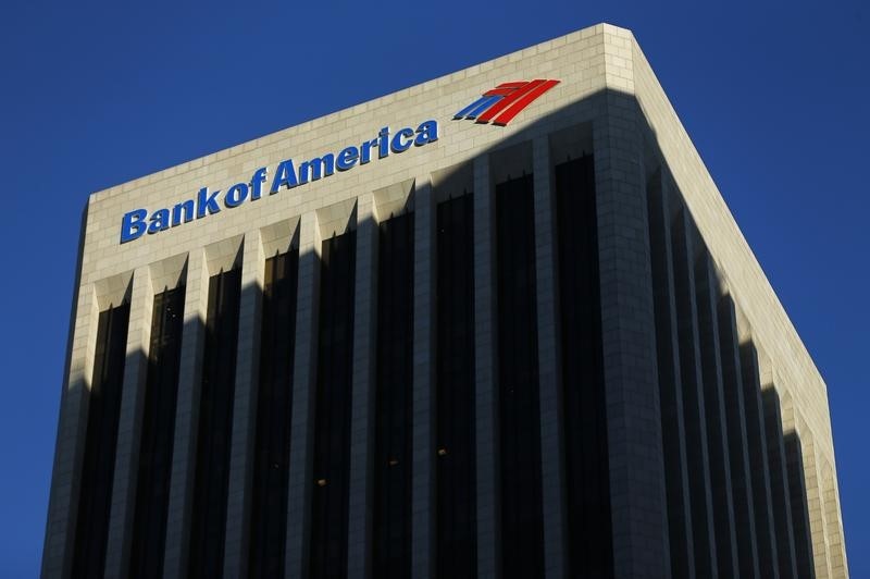 © Reuters. Logo do Bank of America visto em Los Angeles, na Califórnia