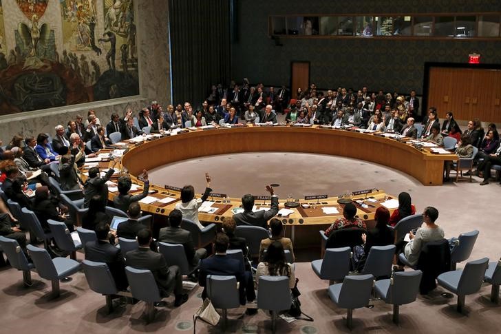 © Reuters. Sessão do Conselho de Segurança da ONU, na sede da organização, em Nova York