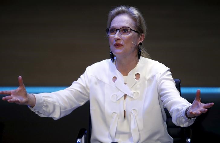 © Reuters. Atriz Meryl Streep discursa durante um evento em Londres