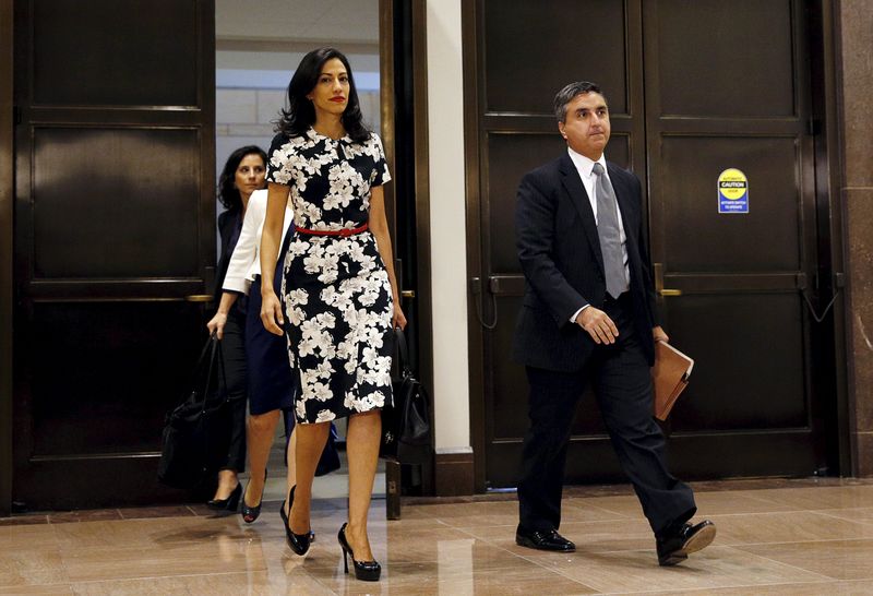 © Reuters. Clinton aide Abedin meets House Select Committee on Benghazi in Washington