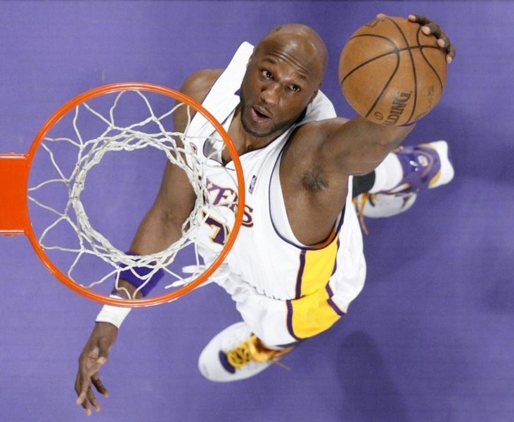 © Reuters. Lamar Odom durante partida do Los Angeles Lakers, nos Estados Unidos