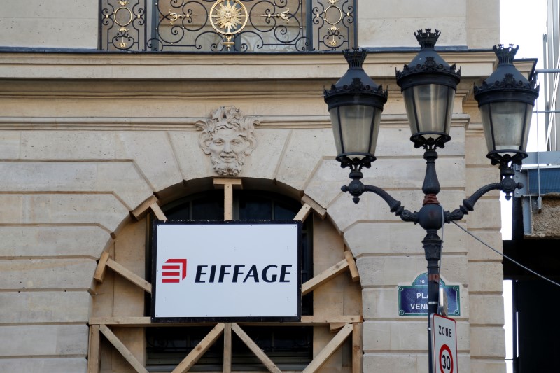 © Reuters. EIFFAGE EN NETTE HAUSSE À LA BOURSE DE PARIS