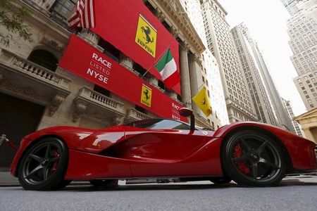 © Reuters. A Ferrari sports car is seen outside NYSE