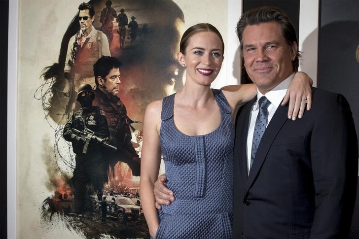 © Reuters. Emily Blunt e Josh Brolin em lançamento do filme "Sicario: Terra de Ninguém" em Nova York