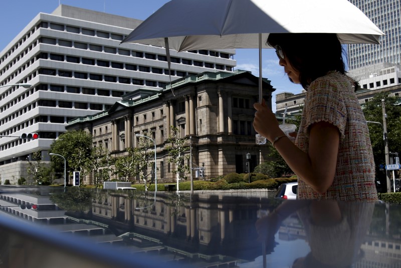 © Reuters. LA BOJ VA ABAISSER SES PRÉVISIONS D'INFLATION