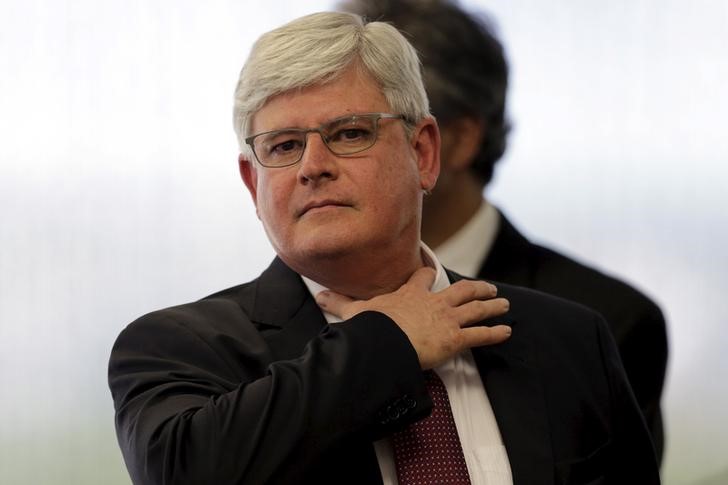 © Reuters. Procurador-geral da República, Rodrigo Janot, durante cerimônia no Supremo Tribunal Federal, em Brasília