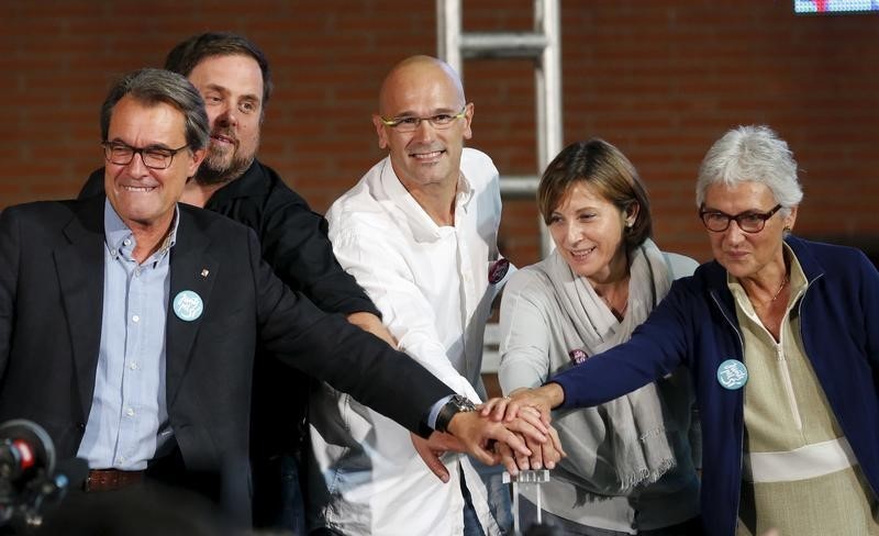 © Reuters. Cataluña constituye un Parlamento de mayoría independentista