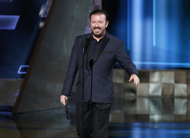 © Reuters. Ricky Gervais durante premiação do Emmy em Los Angeles