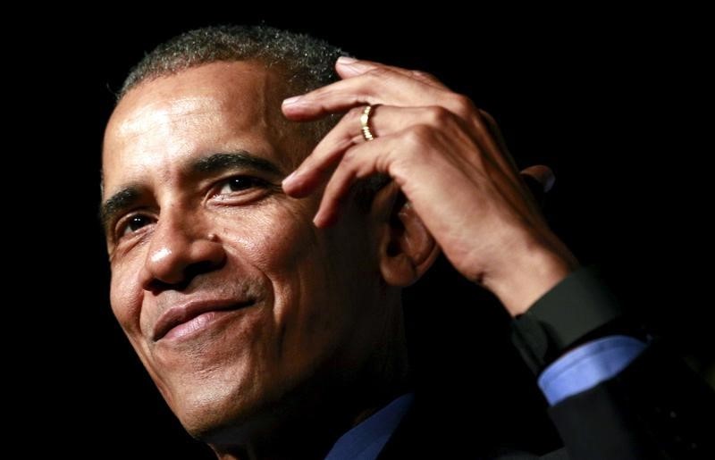 © Reuters. Obama speaks at the DNCs Womens Leadership Forum in Washington