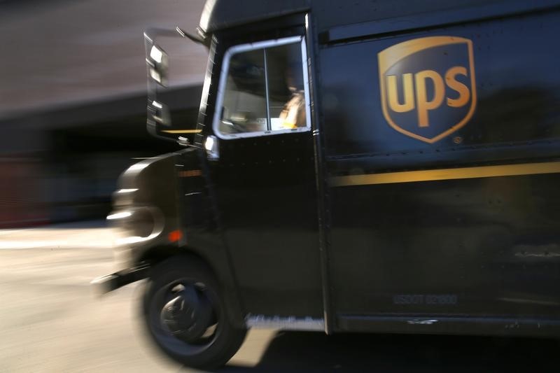 © Reuters. A UPS delivery truck is seen in New York City