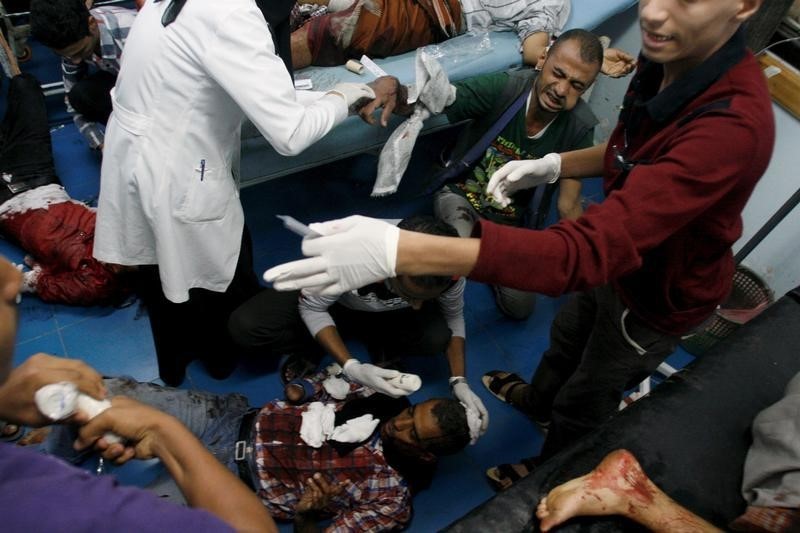 © Reuters. بان جي مون يندد بغارة جوية للتحالف أصابت مستشفى في اليمن