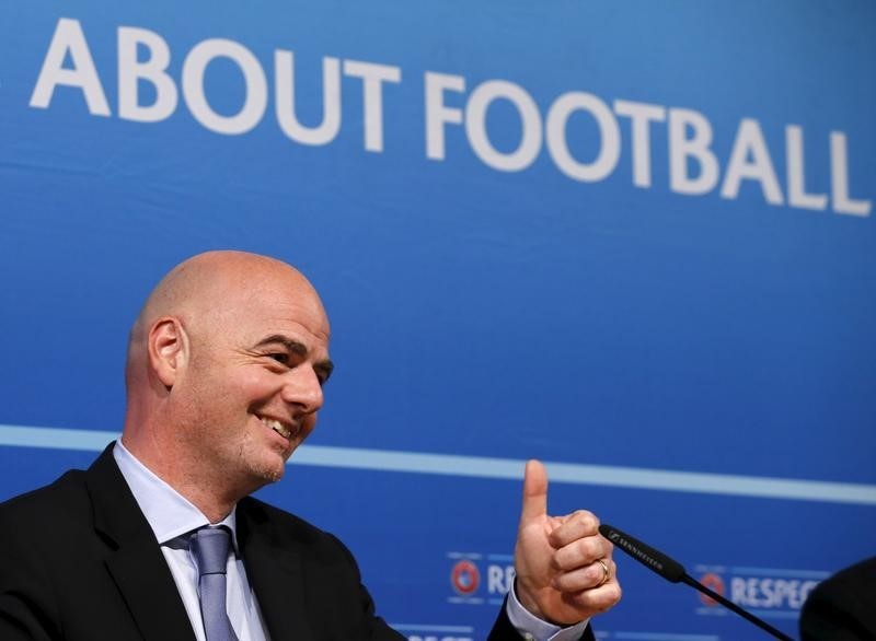 © Reuters. Rusia, preparada para apoyar a Infantino para presidir la FIFA