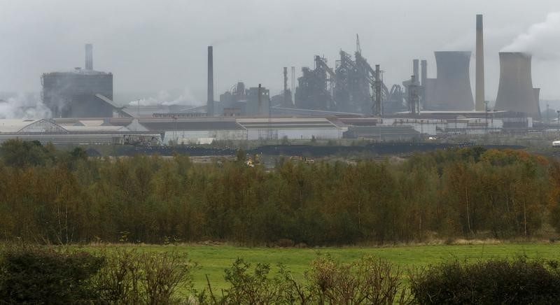 © Reuters. The Tata Steel plant is seen in Scunthorpe