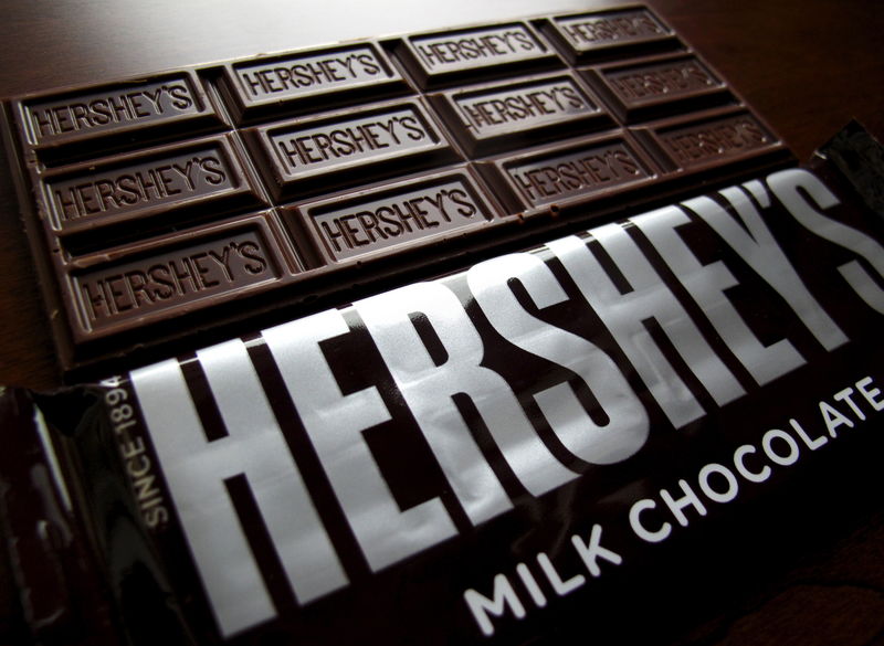 © Reuters. File photo of Hershey's chocolate bars in Encinitas
